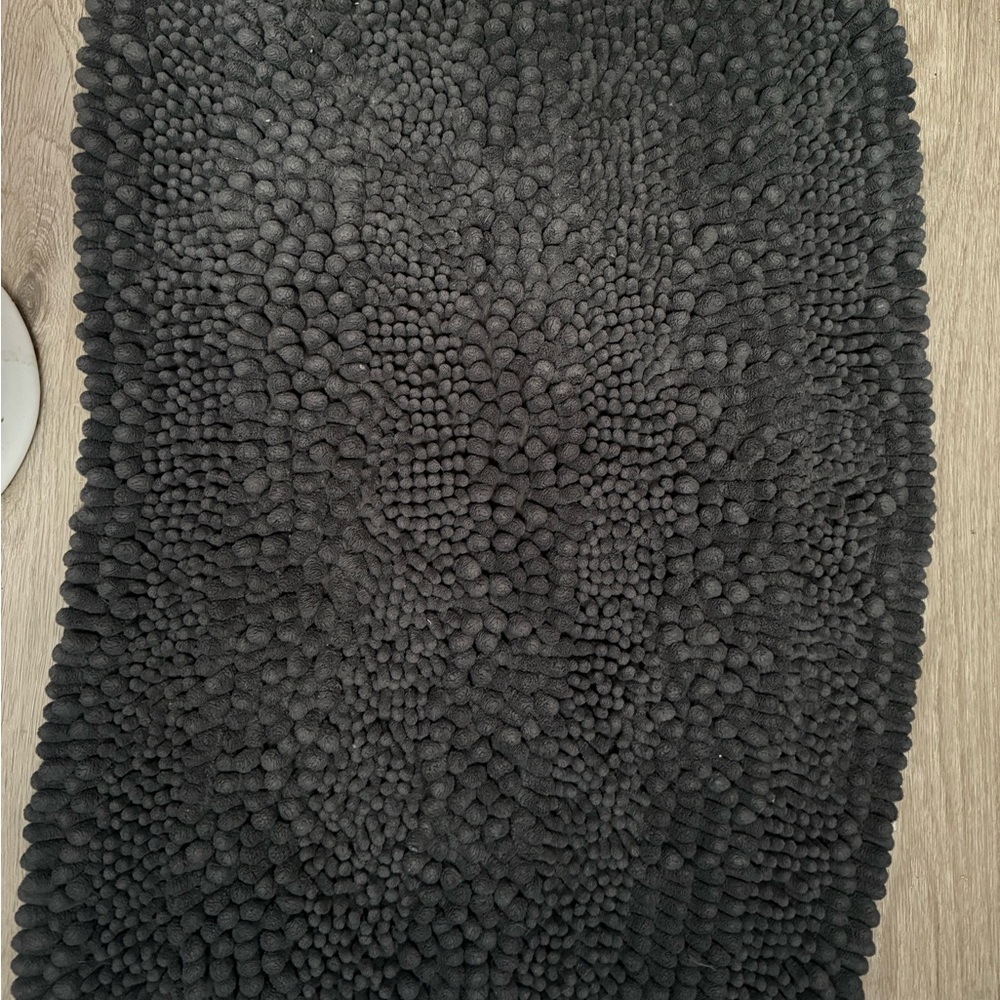 Gray Textured Bath Mat